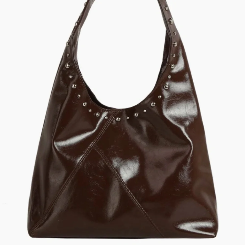 NWT Studded Hobo Bag‎ with Knot Chocolate Brown